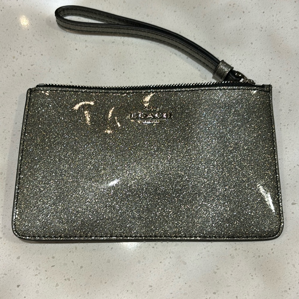 Coach Wristlet-Silver Glitter